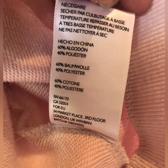 Urban Outfitters men’s S grunge anime eclectic love grandpacore pink sweatshirt - Picture 5 of 8